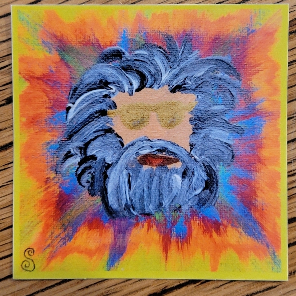 Vibrant Abstract Jerry Garcia Grateful Dead Sticker